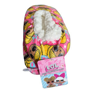 LOL Surprise - Slippers - Fuzzy Inside-Anti Slip Grips - Shoe Size 13-4 - M/L